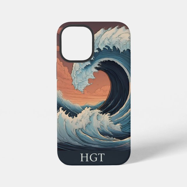 Big Tsunami Wave iPhone Case (Back)