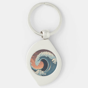 Big Tsunami Wave Key Ring