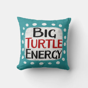 Big Turtle Energy Throw Pillow