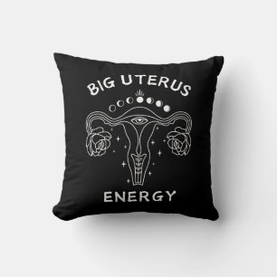 Big Uterus Energy Feminist Cushion