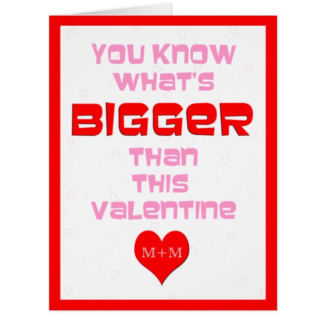 Big Valentines Day Cards Personalised (Front)