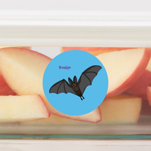Big vampire bat cartoon illustration  (Affixed)