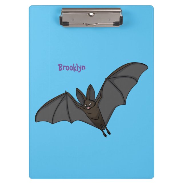 Big vampire bat cartoon illustration clipboard (Front)