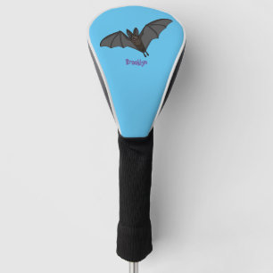 Big vampire bat cartoon illustration golf head cover