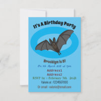 Big vampire bat cartoon illustration