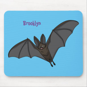 Big vampire bat cartoon illustration mouse pad