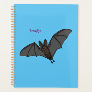 Big vampire bat cartoon illustration planner