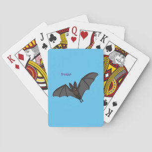 Big vampire bat cartoon illustration playing cards