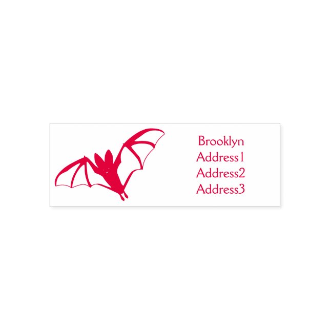 Big vampire bat cartoon illustration self-inking stamp (Design)