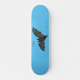 Big vampire bat cartoon illustration skateboard