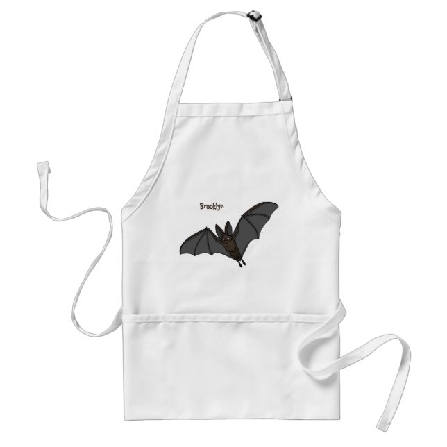 Big vampire bat cartoon illustration  standard apron (Front)