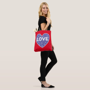 Big Veri Peri Love Heart Tote Bag
