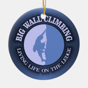 Big Wall Climbing Ceramic Ornament