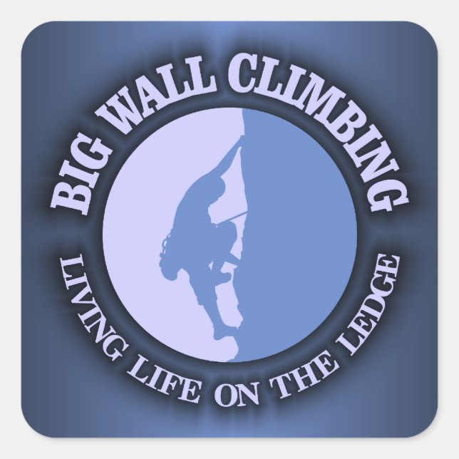 Big Wall Climbing Square Sticker (Front)