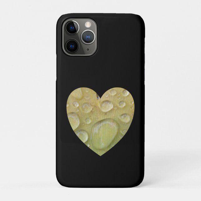 Big Water Droplets In A Heart Case-Mate iPhone Case (Back)