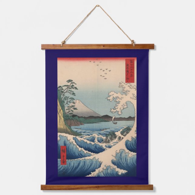 Big Wave and Mount Fuji, Hiroshige Hanging Tapestry (Front)