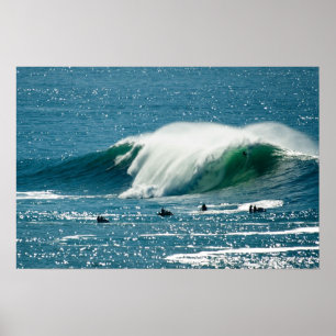 Big wave at Mavricks Poster