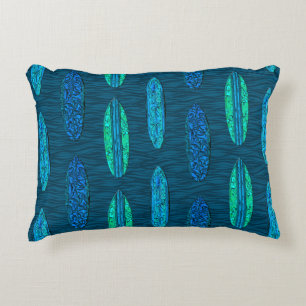 Big Wave Hawaiian Surfboards Decorative Cushion