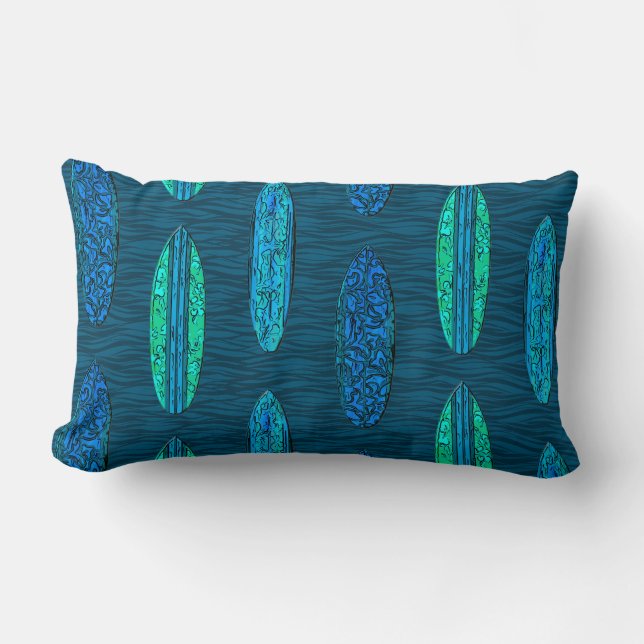 Big Wave Hawaiian Surfboards Lumbar Cushion (Front)