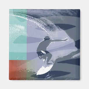 BIG WAVE RIDER BY GREGORY GALLO MAGNET