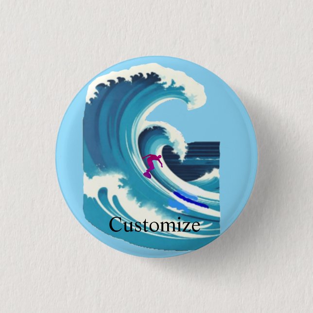 Big Wave Surfer Thunder_Cove 3 Cm Round Badge (Front)