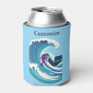 Big Wave Surfer Thunder_Cove Can Cooler
