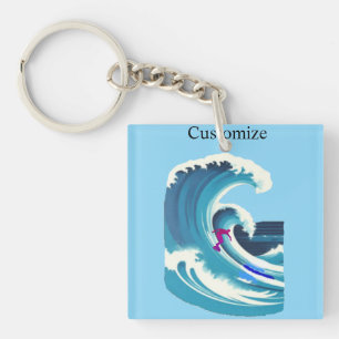 Big Wave Surfer Thunder_Cove Key Ring