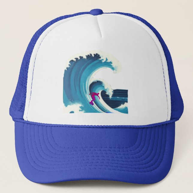 Big Wave Surfer Thunder_Cove Trucker Hat (Front)
