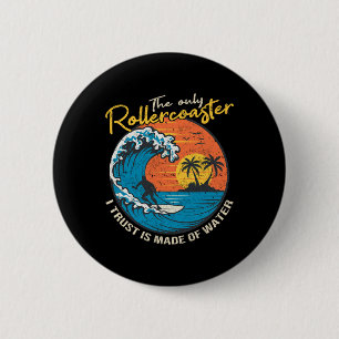 Big Wave Surfing Graphic Ocean Design For Surfer M 6 Cm Round Badge