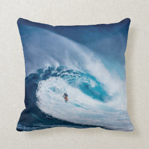 Big Wave Surfing Oceanscape Throw Pillow