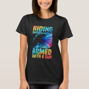 Big Wave Surfing Riding Giants Design for Surfer T-Shirt