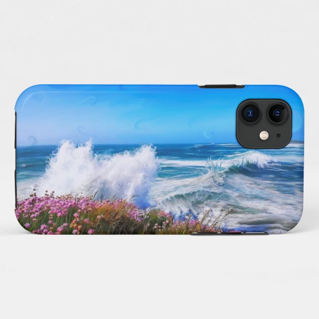 Big waves race towards Fistral Beach, Newquay Case-Mate iPhone Case (Back (Horizontal))