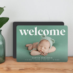 Big Welcome   Photo Birth Announcement
