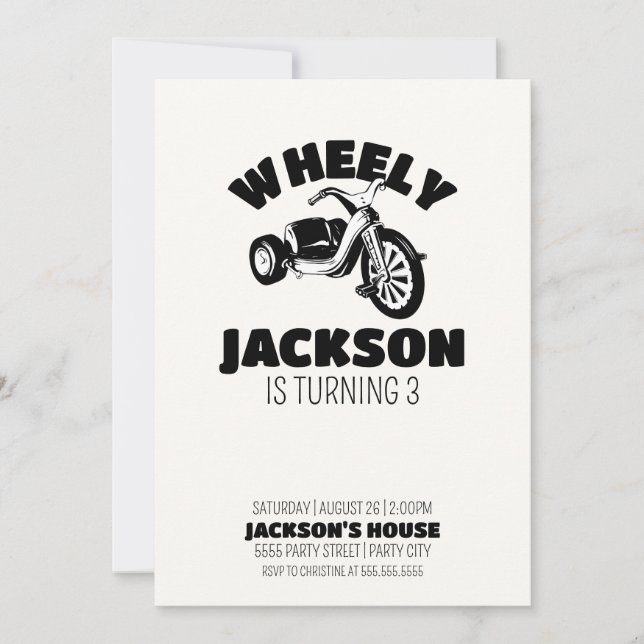 Big Wheel Boy Birthday Invitation-Wheely Big Deal Invitation (Front)
