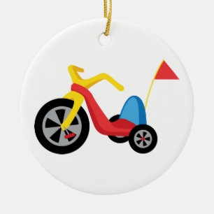 Big Wheel Ceramic Ornament