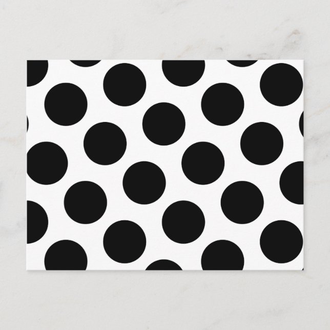 Big White and Black Polka Dots Postcard (Front)