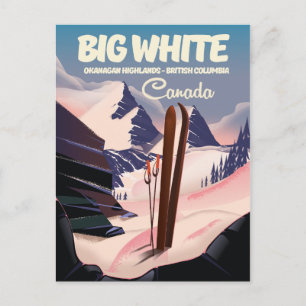 Big White British Columbia Canada ski. Postcard