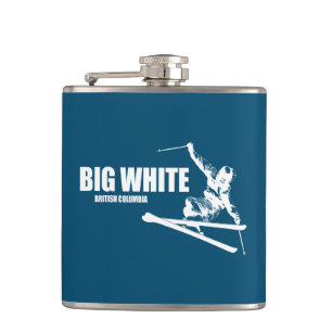 Big White British Columbia Skier Hip Flask