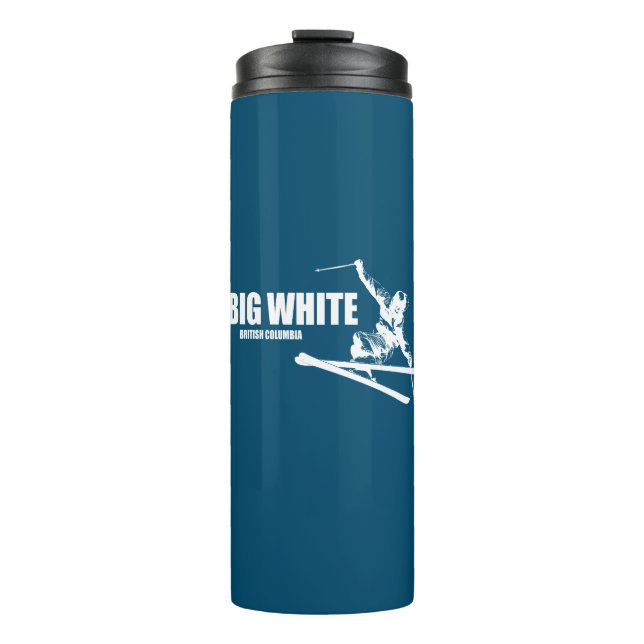 Big White British Columbia Skier Thermal Tumbler (Front)