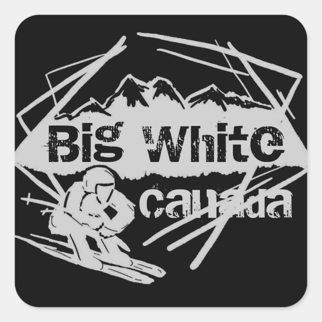 Big White Canada skier sticker (Front)