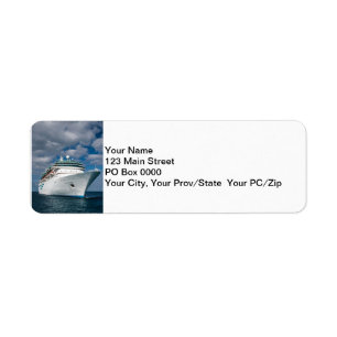 Big White Cruise Ship Return Address Label