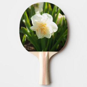 Big white daffodils on a spring day ping pong paddle