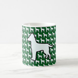 Big White Dog Green Coffee Mug