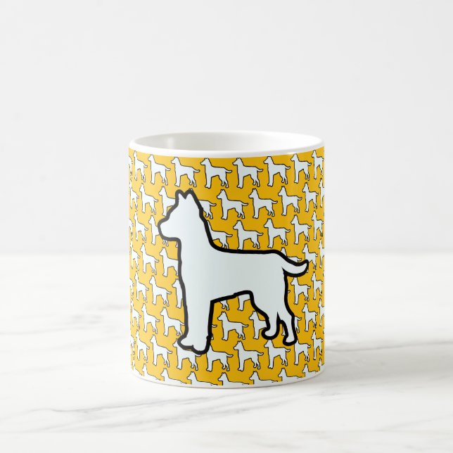 Big White Dog Yellow     Coffee Mug (Center)