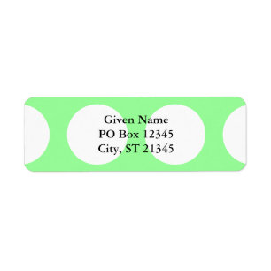 Big White Dots Return Address Label