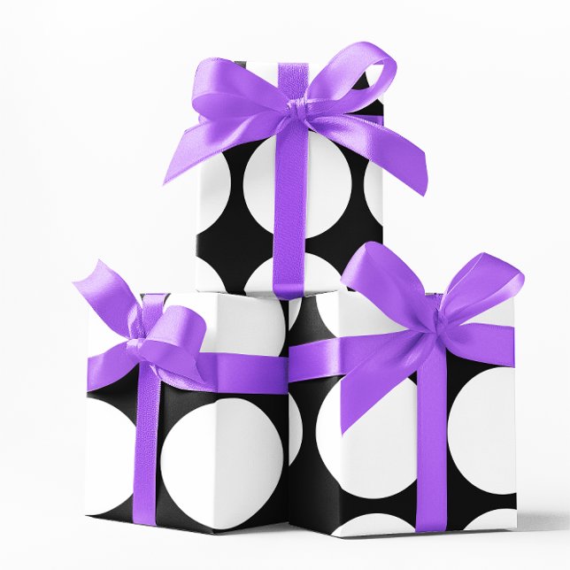 Big White Dots Wrapping Paper (Big White Dots Wrapping Paper)