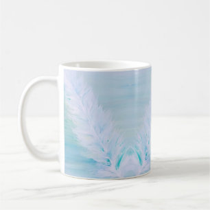 Big White Feather Coffee Mug