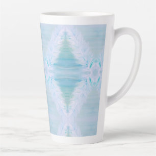 Big White Feather Latte Mug