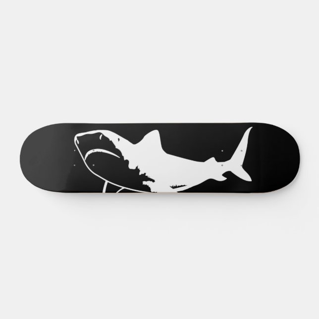 Big White Shark Skateboard (Horz)