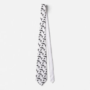 big white shark tie